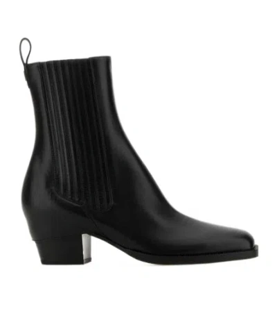 FENDI FENDI SQUARE-TOE ANKLE BOOTS