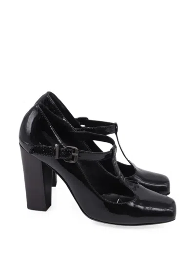 Pre-owned Fendi Square Toe Mary Jane Pumps In Black