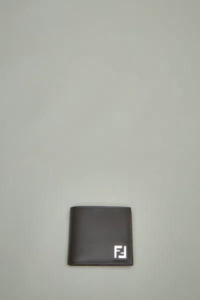 Fendi Squared Bi-fold Wallet In Brown