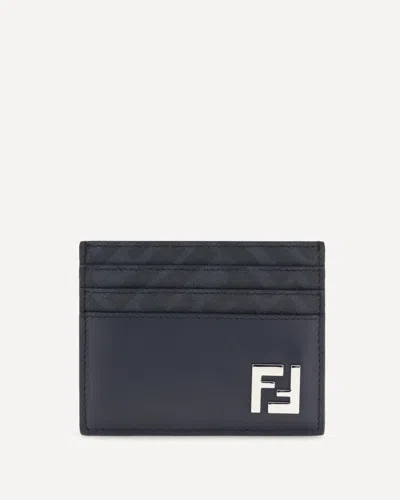 Fendi Squared Card Holder In Blue