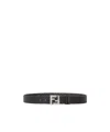 Fendi Squared Ff Belt In Black