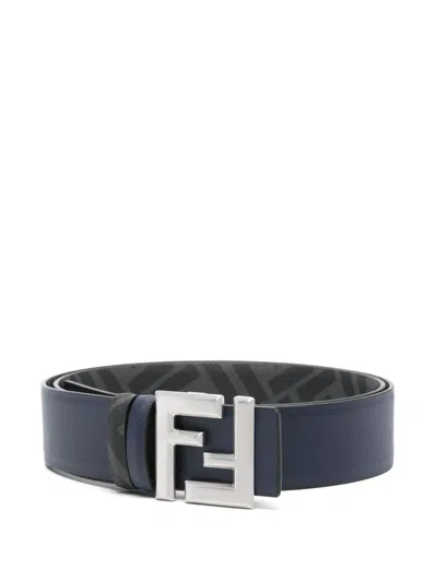 Fendi Squared Ff Belt In Blue