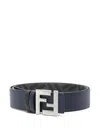 Fendi Squared Ff Belt In Blue