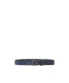 Fendi Squared Ff Belt In Black