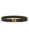 Fendi Reversible Ff-pattern Belt In Brown