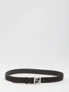Fendi Squared Ff Belt In Metallic
