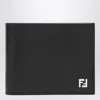 Fendi Squared Ff Leather Compact Bi-fold Wallet