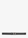 Fendi Black Squared Ff Reversible Belt In Black