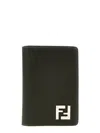 Fendi Leather Military Green Squared Ff Card Case Men