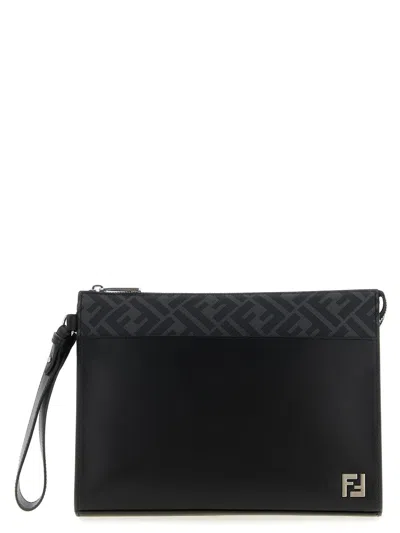FENDI FENDI 'SQUARED FF' CLUTCH