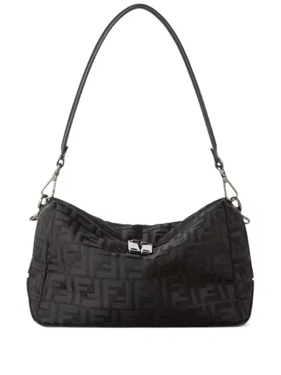 FENDI SQUARED FF FENDI LUI MEDIUM LEATHER AND NYLON BAG