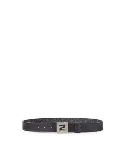 FENDI SQUARED FF LEATHER BELT