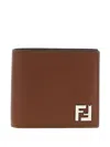 Fendi Portafoglio In Pelle Caramello Uomo