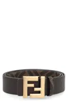 Fendi Ff Squared Reversible Belt In Black