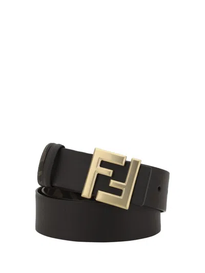 Fendi 'squared Ff' Reversible Belt