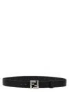 Fendi "sqaured Ff" Reversible Belt In Black