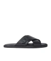 Fendi Squared Ff Slides In Black