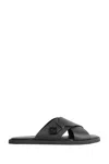 Fendi Squared Ff Slides In Black