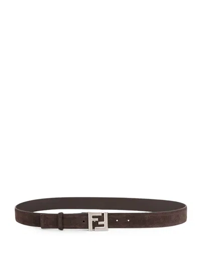 FENDI SQUARED FF SUEDE BELT