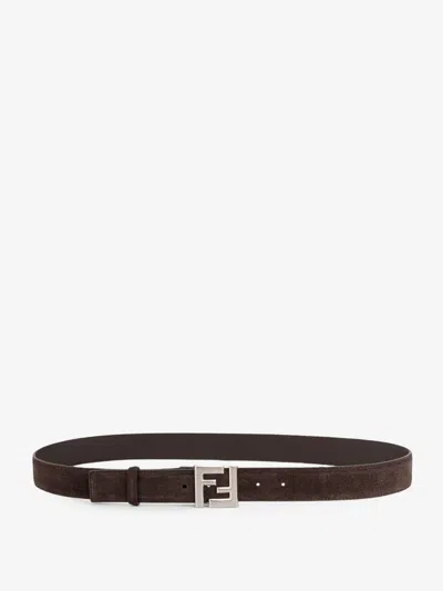 FENDI SQUARED FF SUEDE BELT