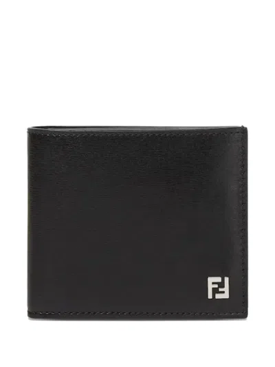 Fendi Squared Ff Wallet In Black