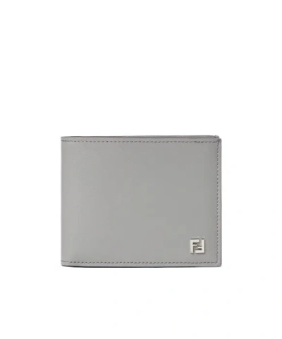 Fendi Squared Ff Wallet In Gray