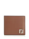 Fendi Ff Squared Bifold Wallet In Brown