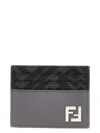 Fendi Ff Logo-plaque Leather Cardholder