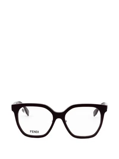 Fendi Square-frame Glasses In Purple