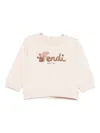 Fendi Squirrel-logo Sweatshirt In White