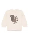 Fendi Squirrel-print Sweatshirt In Neutrals
