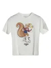 Fendi Squirrel-print T-shirt In White