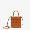 Fendi Mini Sunshine Shopper Bag In Cuoioorosf