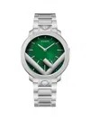 Fendi Stainless Steel & Green Opalin Dial Bracelet Watch/41mm In Silver Green