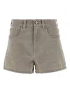 Fendi Grey Denim Shorts In Neutrals