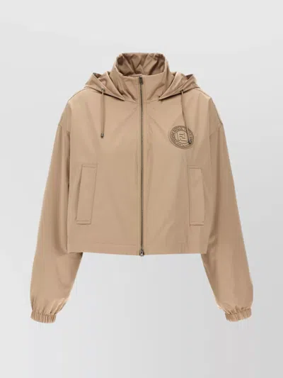 FENDI STAMPED 1925 ANORAK WITH HOOD AND POCKETS