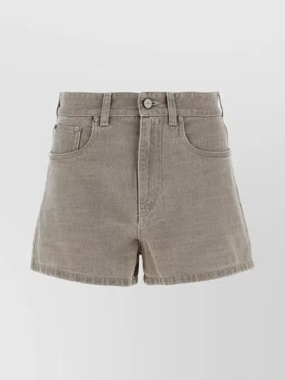 FENDI 'STAMPED 1925' SHORTS WITH POCKETS AND RIVETS