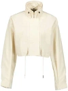 Fendi Stand-up Collar Cropped Jacket In Neutrals