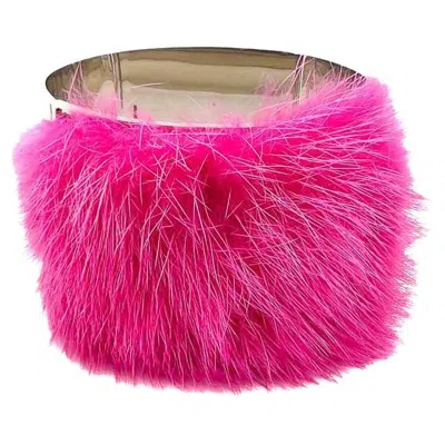 Pre-owned Fendi Statement Shocking Pink Cuff 2000s