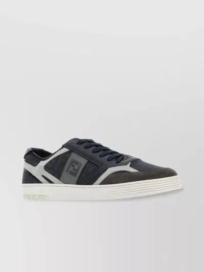 Fendi Man Step Man Grey Sneakers In Gray