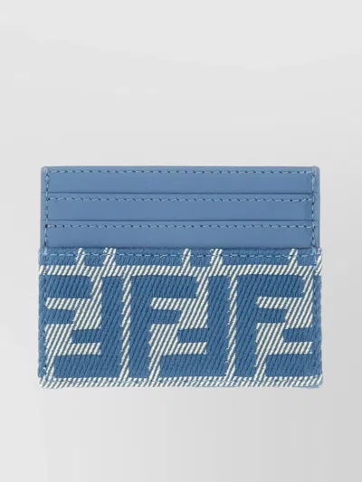 Fendi Stitched Leather Card Holder