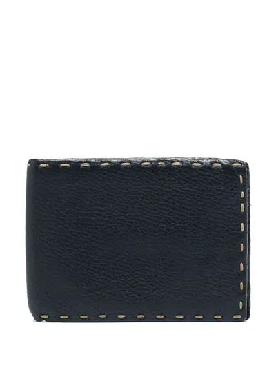 Pre-owned Fendi Stitched Leather Cardholder
