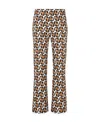 Fendi Stitched Leopard Pattern Trousers In White