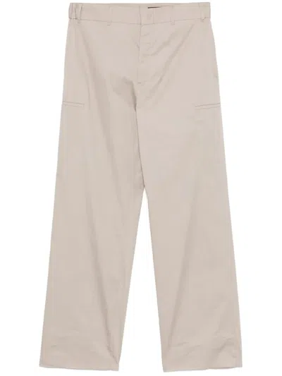 Fendi Straight Cargo Trousers In Neutral