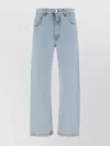 FENDI STRAIGHT COTTON JEANS WITH CONTRAST POCKET DESIGN
