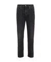 Fendi Regular Jeans With Tailored Crease In Black