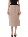 Fendi Straight-cut Midi Skirt In Pink