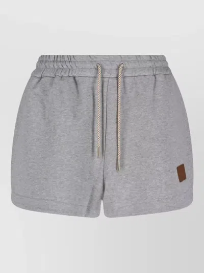 Fendi Straight Cut Shorts Side Slits Detail In Multi