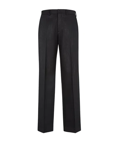 Fendi Straight Cut Trousers In Black