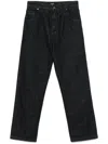 Fendi Straight Cut Selleria Jeans For Men In Black